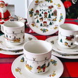 Conjunto de Porcelana Natalino com 9 Peças