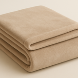 Cobertor Casal Microfibra Bege - 180x220cm Macio