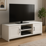 Rack para TV Branco 150cm com Portas e Compartimentos