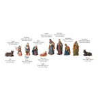 Conjunto Tradicional de Presépio e Reis Magos com 11 Peças