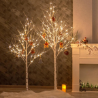 Árvore de Natal Bétula com 24 LEDs de 60 cm