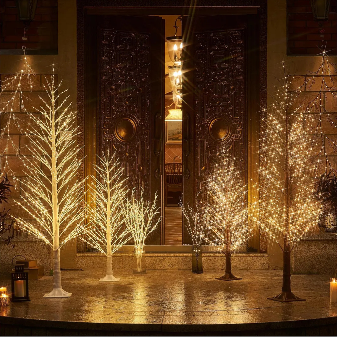 Conjunto de Luzes LED Fadas Brancas 1.80m, 1.20m, 1m, 450 LEDs - 3 em 1