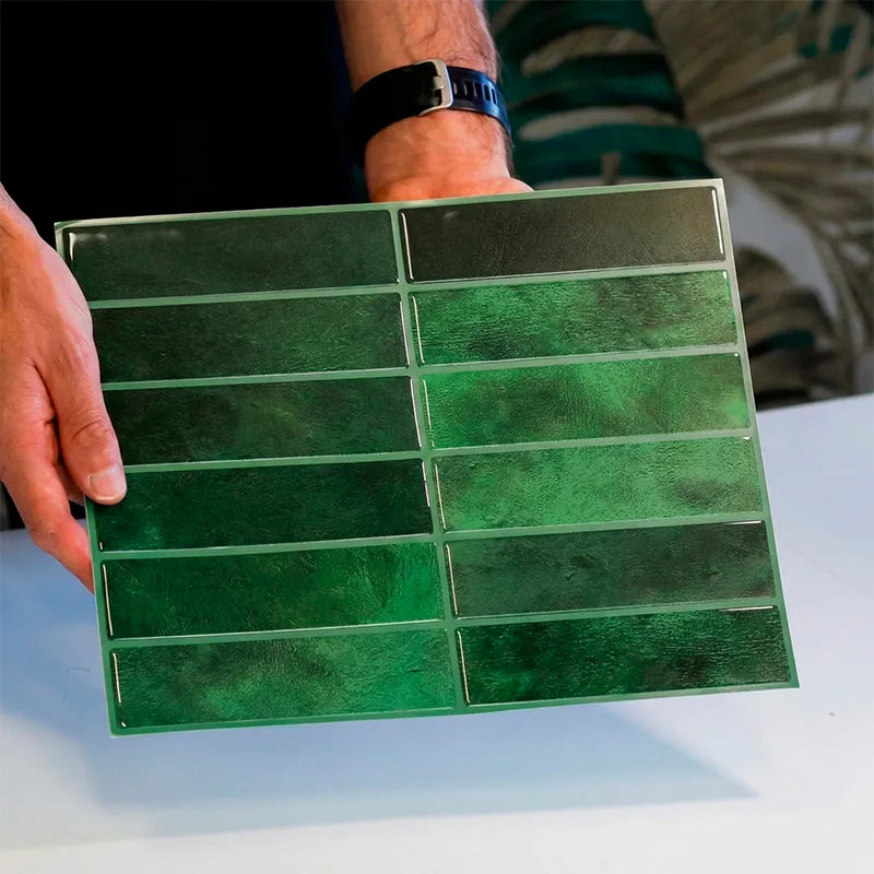 Caixa de Azulejo Esmeralda Autocolante 20 unidades no tamanho 29x23 cm