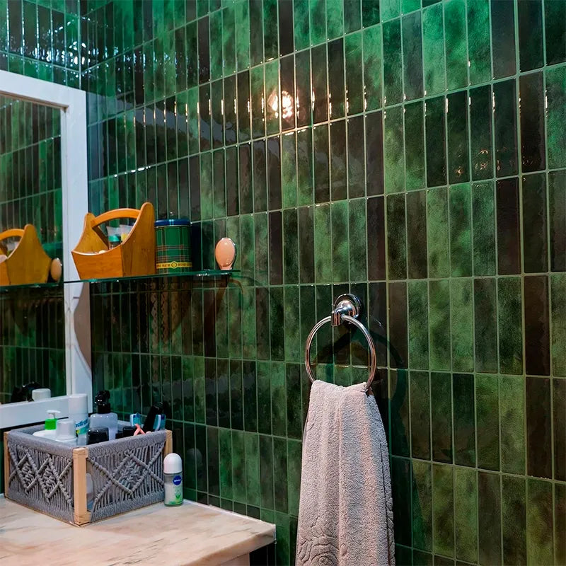 Caixa de Azulejo Esmeralda Autocolante 20 unidades no tamanho 29x23 cm