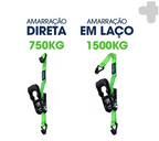 Cinta Catraca Para Amarração De Carga - Gancho J 4 Metros 1500Kg