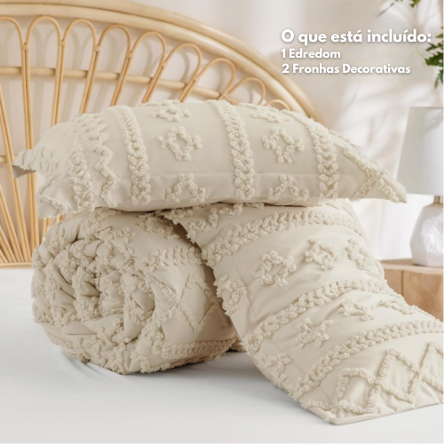 [COMPRE 1 LEVE 2] Conjunto Boho Deluxe em Chenille Tufado