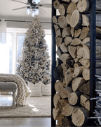 Árvore de Natal Artificial King Flock® 600 Luzes LED Branco Quente