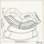 Cadeira de Balanço Nut Chair em Rattan Estrutura Robusta e Almofada Removível