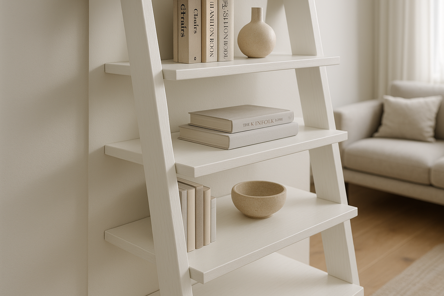 Estante Escada - Detalhe Madeira