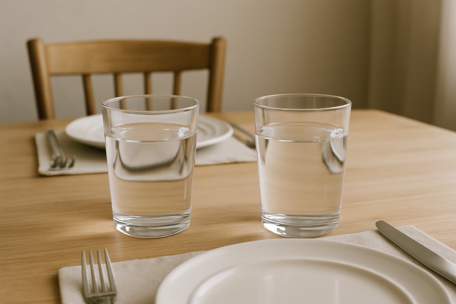 Copos na Mesa Simples