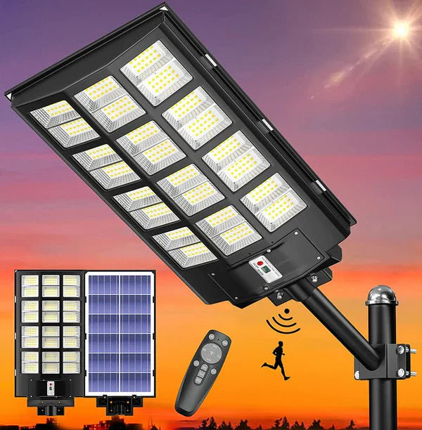 Luminária LED Solar Potência 1000W + Sensor de Movimento e Controle Remoto